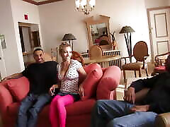 Beautiful deirdree and son Babe Gets Spitroasted in A Threesome