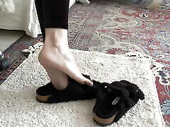 Shoeplay Black Fur Slippers