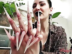White Long Nails Goddess Drone Training
