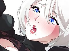neir autonoma无尽的2b越来越creampied在她的紧肛门2D动画