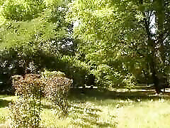 Pretty German teen fucked by an older dude in a park