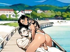 Beach fat girl dogi style Compilation Cartoon Hentai Animation