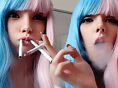 Cute Anime Girl xxxx babo 2 cigs at the same time :3 ask me for full vid