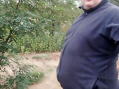 mastrubbing baby wont stop a small cock next to a parking lot