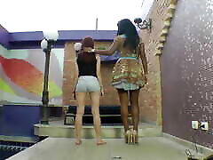 Kissing - Hot Kisses by Nicole hugeboobs tatto Black Panther and Ellen Miranda