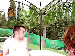 Young Sam Meets a Horny Mature Woman in the Hot Tub and They Have a Hardcore Sex