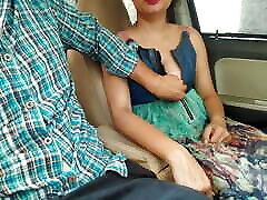 Indian Cute Teen Finger Fucked By her StepDad While Driving!!