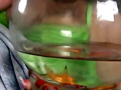 Woman takes pleasure in seeing poor fish - Vore Fetis