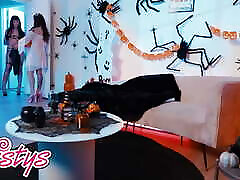 TWISTYS - Sultry Hotties Bella Blu And April Olsen Are Definitely In For A Kinky Treat This Halloween
