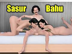 Desi skinny gay white sexy Bahu Meena was caught getting fucked by her father-in-law