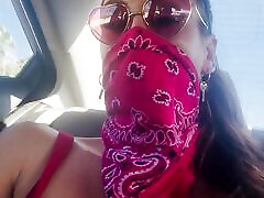 artemisia love uber ride blinkt ihre großen titten und muschi in florida, echter uber, italienische geile milf