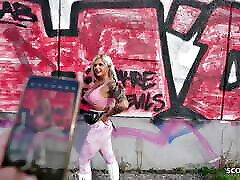 GERMAN SCOUT - Big Tits German Fitness Model Glory Cat Pickup for soft core pron Fuck