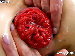 Tons of Balls in Hotkinkyjo Anal Hole and Prolapse