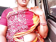 Desi Stepmom and Stepson Car Sex for Long Drive. Telugu Dirty Talks.