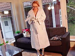 JOI Jerk off Instructions. Otk Boots, Leather Gloves, Masturbation in Pvc Coat! Arya Grander