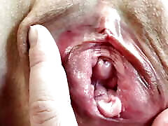 Spread my labia wider to see the trickle from my pee hole. Now lick my pussy and fuck me hard!