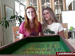 A Strip Craps game between two lovely teens