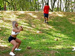 Outdoor Sex with My Horny Neighbor with Big Tits - Danner Mendez and Naty Delgado