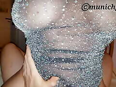 POV sexy milf with big jiggling breasts and big labia rides you, please cum all over me