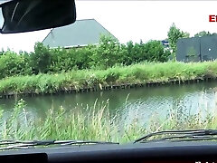 Teen mouse Miss P fucks in the car on a date