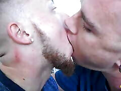 Two Hunks Slurps Each Others Tongue In An Intense Kiss Two Hunks Slurps Each Others Tongue In An Intense Kiss