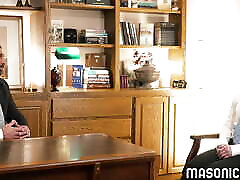 MasonicBoys Suited hairy DILF Felix Kamp seduces fucking alison tyler sleep young twink