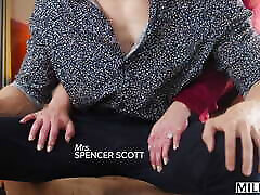 MILFY Busty Blonde MILF Spencer Scott Teaches jazmine tranny How To Release Tension