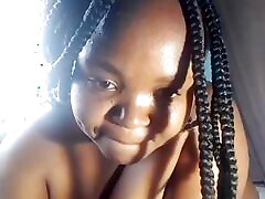 Watch me rub my big black asas black woman pussy 4