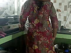 House wife romance in kitchen with her new husband part 1