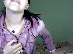 Hot MILF in Velour Suit Gives Blowjob