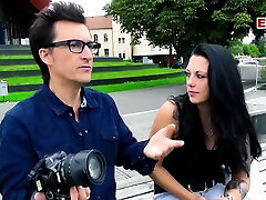 Tattooed woman Kate Nox seduced by fake agent