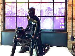 My new rubberdoll T2, choking on dick - Alex Latex
