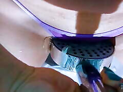 Risky Fun in the Ladies Room! Horny Chick Fingers Her Pretty Pussy on POV Camera