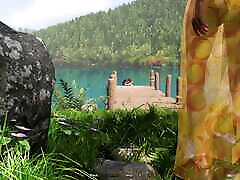 Step Sister Swimming upskirt transparent floor in the Forest and Got Caught - 3D Hentai Animated Porn - Life in Santa County