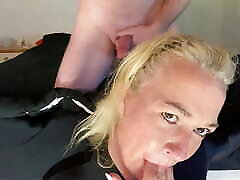 Horny MILF Blowjob Catsuit