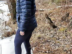 pissing on the riverbank