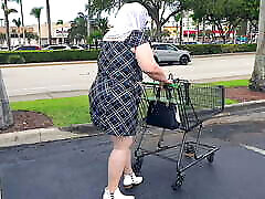 Big Juicy Ass sexxx sester BBW SSBBW Wife in Car Playing with and Finger Fucking with Panties to the Side in Car Outdoor Parking Lot