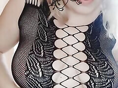 Curvy Girl Teasing You in Sexy Bodysuit