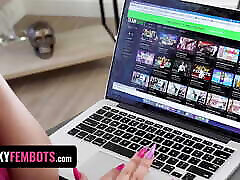 penelope kay, sexroboterin mit großem vorbau, hilft paaren, ihr gelangweiltes sexualleben aufzufrischen - freaky fembots