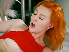 Gorgeous Lola Red with natural tits giving a nice blowjob
