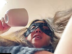 POV Face Sitting Smothering Bondage by Asian Wife