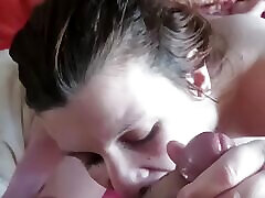 Homemade Blowjob and Deepthroat with Cum in Mouth and Face