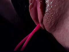 Playing with my wet extra little teen anal vaginal balls and vibrator