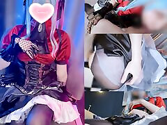 Gothic Dress Cosplaying casting couch