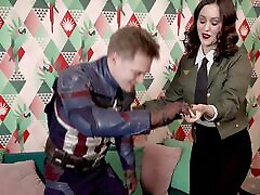 MARVEL first fuck: Virgin Captain America and naughty agent Peggy Carter on a mission!