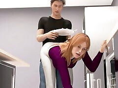 मेरा सौतेला भाई& 039; पत्नी 17 मैं जेनिफर के खिलाफ दबाए गए अपने कमर के साथ समाप्त हो गया & 039; नितंबों