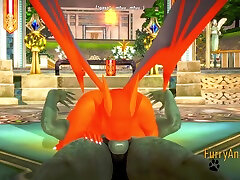 Pokemon Furry Yiff - Charizard Girl Is Ficked By Human Dragon - 3d Hentai And Hentai 3d