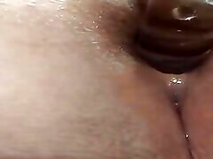 Using Glass Dildo on My Tight Asshole