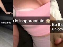 业余妻子欺骗她的丈夫与她的朋友释放压力。 Snapchat（意味阅后即焚）