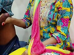 Desi Indian wife desperately wanted to get hard fuck so she did hot blowjob for hard fuck BUT... with hindi audio